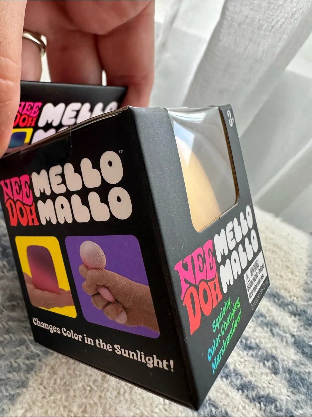 Authentic Schylling Nee Doh Mello Mallo Squishy Color-Changing Toy - Yellow